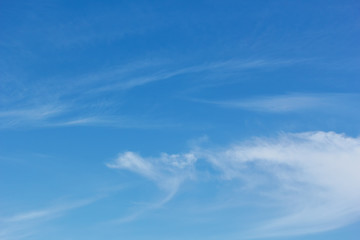 Blue sky with cirrus clouds