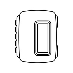 walkman cassette player icon vector illustration design