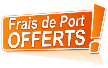 frais de port offerts sur étiquette orange