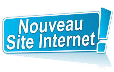 nouveau site internet sur étiquette bleue