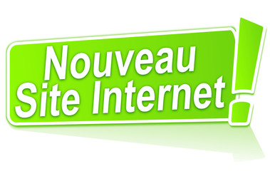 nouveau site internet sur étiquette verte