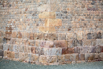 Wall of Carlos III. View to ancient fortification of Cartagena, Spain. Military engineer Mateo Vodopic, who, along with Sebastian Fairing built this wall.
