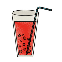 juice fruit glass icon vector illustration design