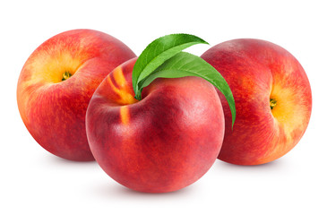 Fototapeta na wymiar peach fruits isolated