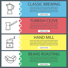 Coffee banner templates set