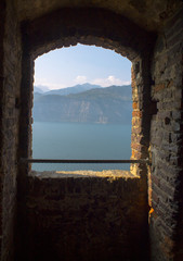 View from the window of the Scaliger's Castle Italy