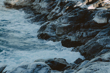 Barents Sea in Arctic Ocean. Kola Peninsula, Russia