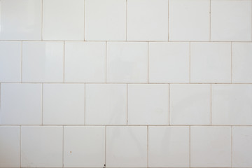 Old White Tiled Wall