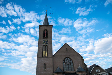 Fototapeta premium building in Netherlands Europe in the afternoon with a cloudy sky