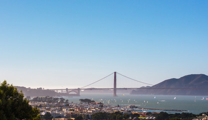 The Golden Gate bridge