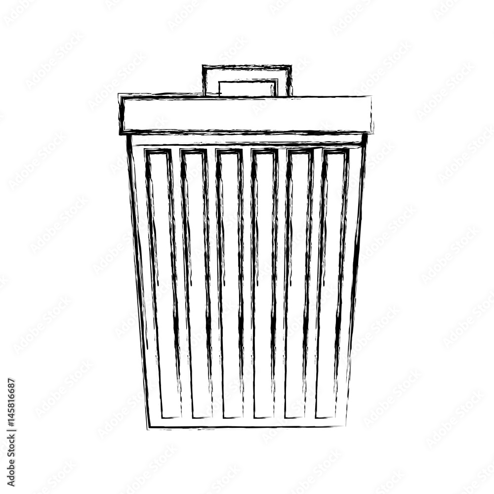 Poster garbage bin isolated icon vector illustration design