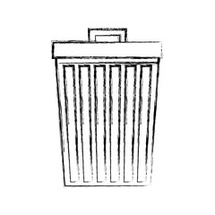 garbage bin isolated icon vector illustration design
