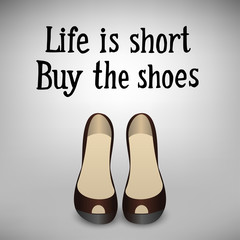 Shoes and lettering