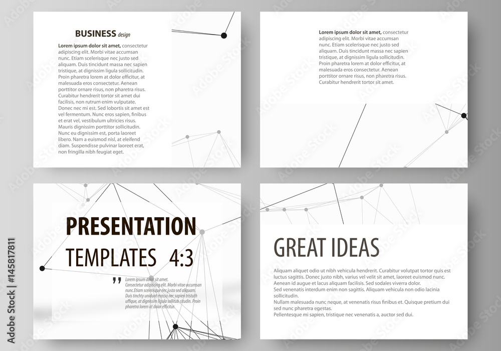 Aufkleber set of business templates for presentation slides. easy editable abstract vector layouts in flat des