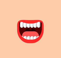 Funny illustration of a smiling mouth