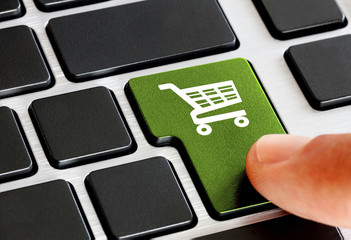 In den Einkaufswagen - E-Commerce Konzept