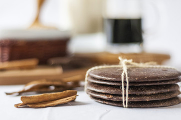 Discos de chocolate artesanal