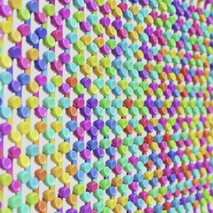 Massive Busily Interlocking Grid of Retro Phones  in Numerous Colors