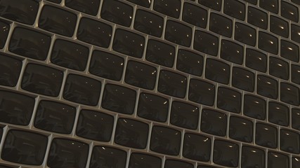 Seamless Wall of Blank CRT Screens