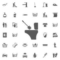 Toilet brush icon.