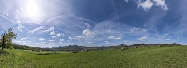 Green view of Ceske Stredohori mountains