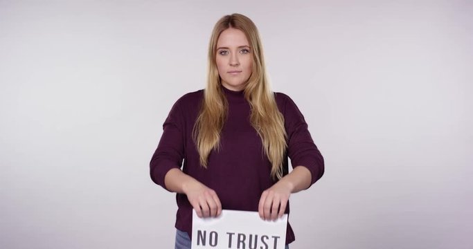 Strong girl demonstrates positive attitude