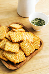 Delicious Japanese rice cracker for tea time