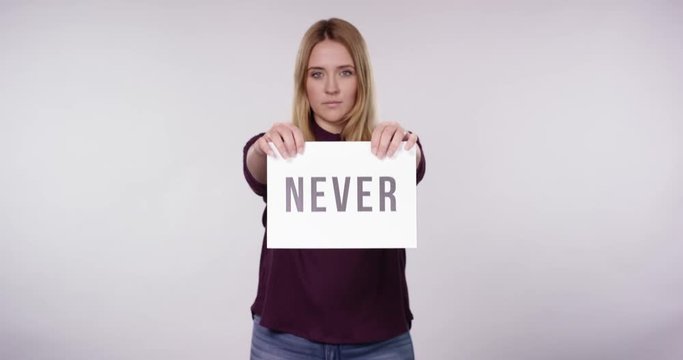 Beautiful girl showing optimism