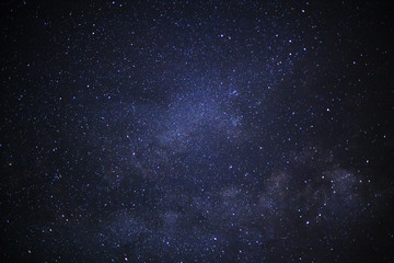Milky way galaxy with stars and space dust in the universe, Long exposure photograph, with grain.