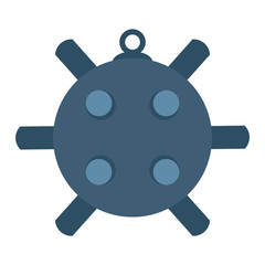 Naval mine vector illustration isolated icon sea bomb