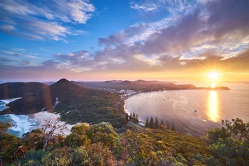 Foto op Canvas Mount Tomaree View toward Nelson Bay © camstockphotos