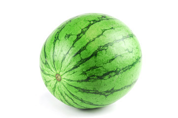 single watermelon on white background