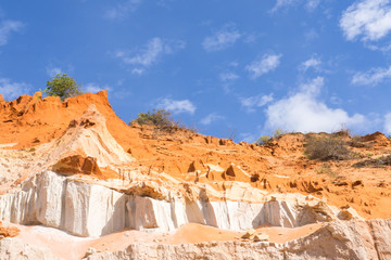 Canyon desert sand and hill with blue sky landscape nature background