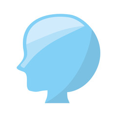 Human head silhouette icon vector illustration graphic design