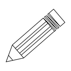 Isolted wooden pencil icon vector illustration graphic design