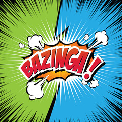 Bazinga! Comic Speech Bubble, Cartoon. art and illustration vector file.