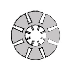 Obraz premium Gear machinery piece icon vector illustration graphic design