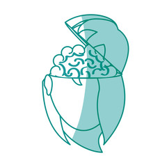 Human brain symbol icon vector illustration graphic design