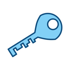 Door key isolated icon vector illustration graphic design