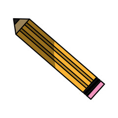 Isolted wooden pencil icon vector illustration graphic design