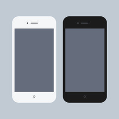 Smart phones. Vector illustration. Flat design