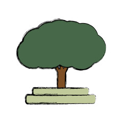 Tree natural ecology icon vector illustration graphic design
