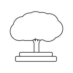 Tree natural ecology icon vector illustration graphic design