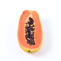 Papaya isolated on white background