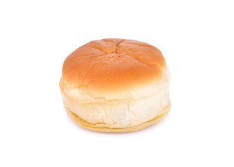 sweet red bean bread on white background