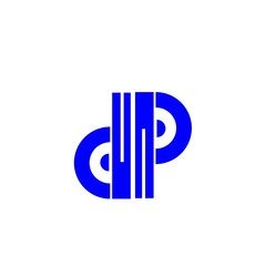 letter dP logo vector