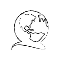 Isolated world earth icon vector illustration graphic design