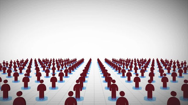 3d animation internet social media networking and cloud online technology sharing information with people network. Computer network linking people and cloud system together.