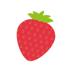 Delicious strawberry fruit icon vector illustration graphic design