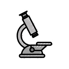 microscope tool  icon over white background. colorful design. vector illustration